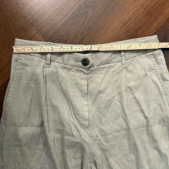 Rag & Bone Ivy Linen Blend Culotte Wide Leg Pants Sage Green Sz 8 Old Money - Picture 6 of 8